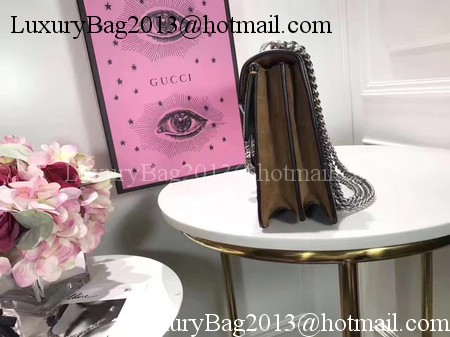 Gucci Dionysus GG Supreme Canvas Shoulder Bag 400249 Apricot