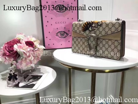 Gucci Dionysus GG Supreme Canvas Shoulder Bag 400249 Bee