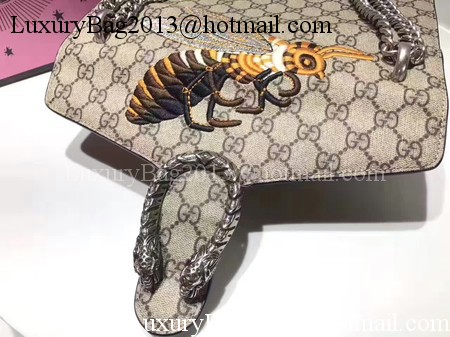 Gucci Dionysus GG Supreme Canvas Shoulder Bag 400249 Bee