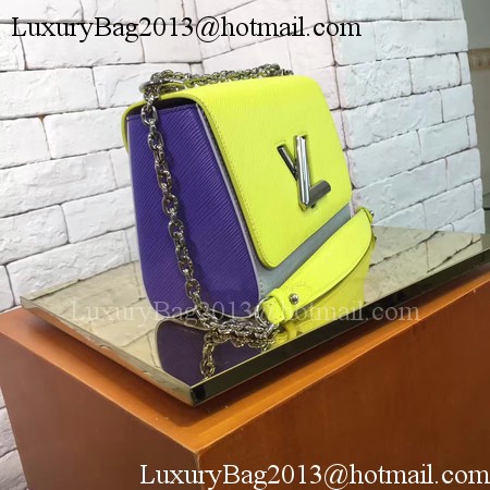 Louis Vuitton Epi Leather TWIST MM M42359 Yellow&Blue&Grey
