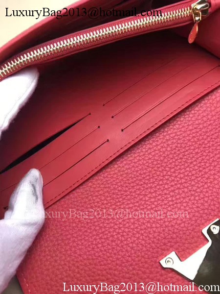 Louis Vuitton Monogram Flowers CAPUCINES WALLET M64102 Red