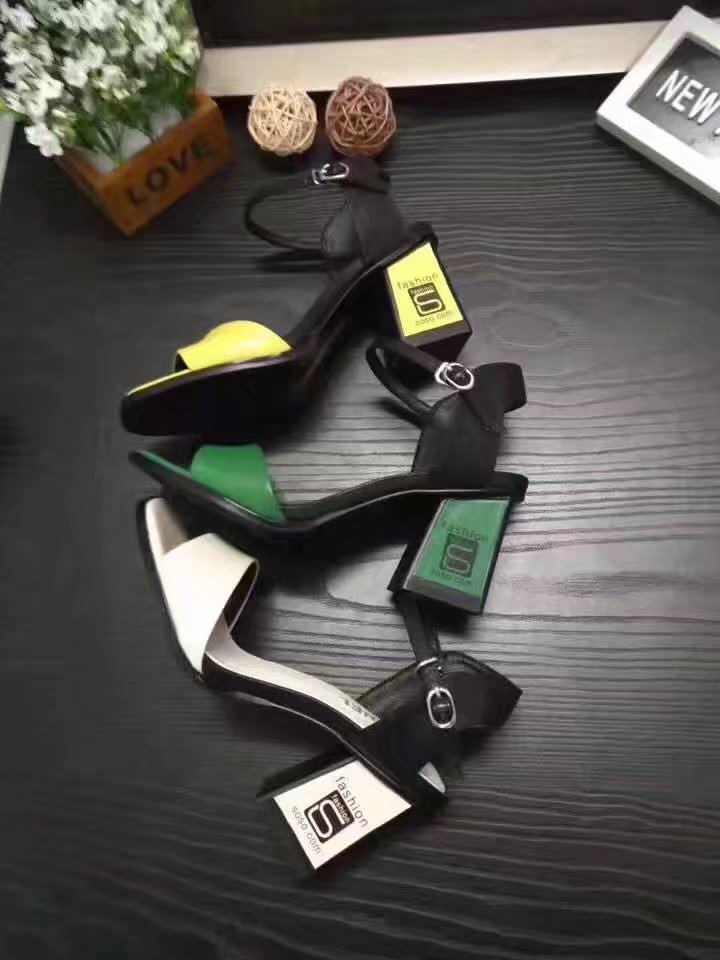 Chanel 60mm Sandal Leather CH2147 Green