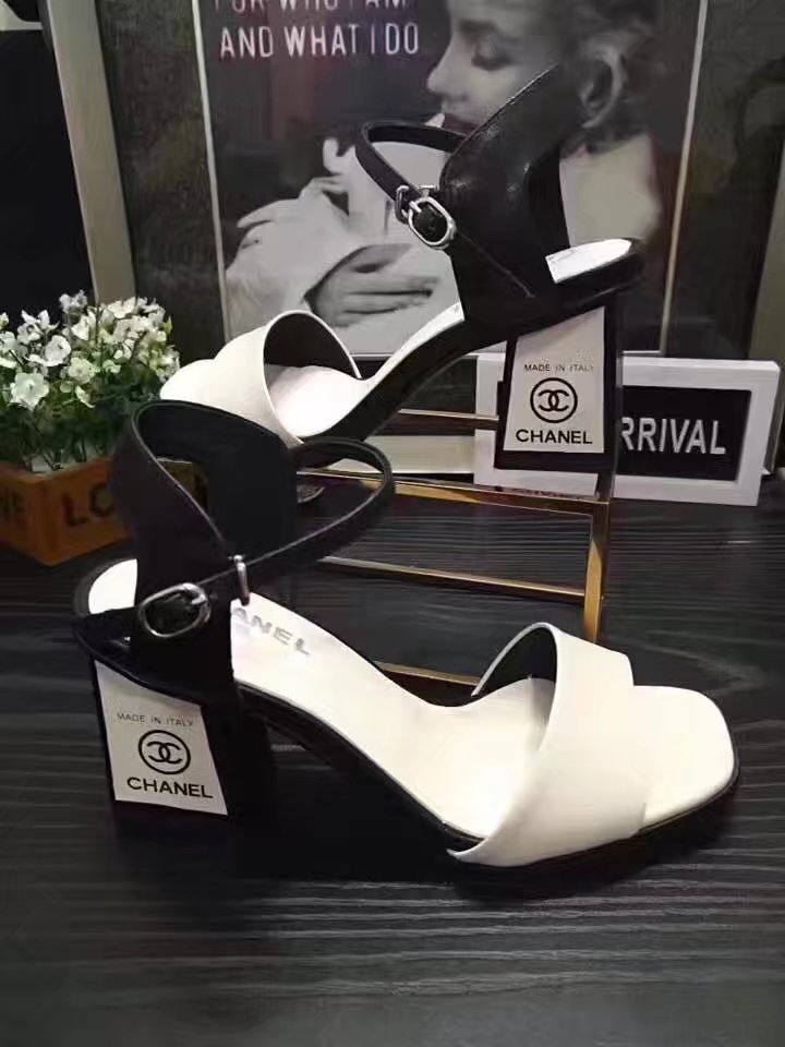 Chanel 60mm Sandal Leather CH2147 White