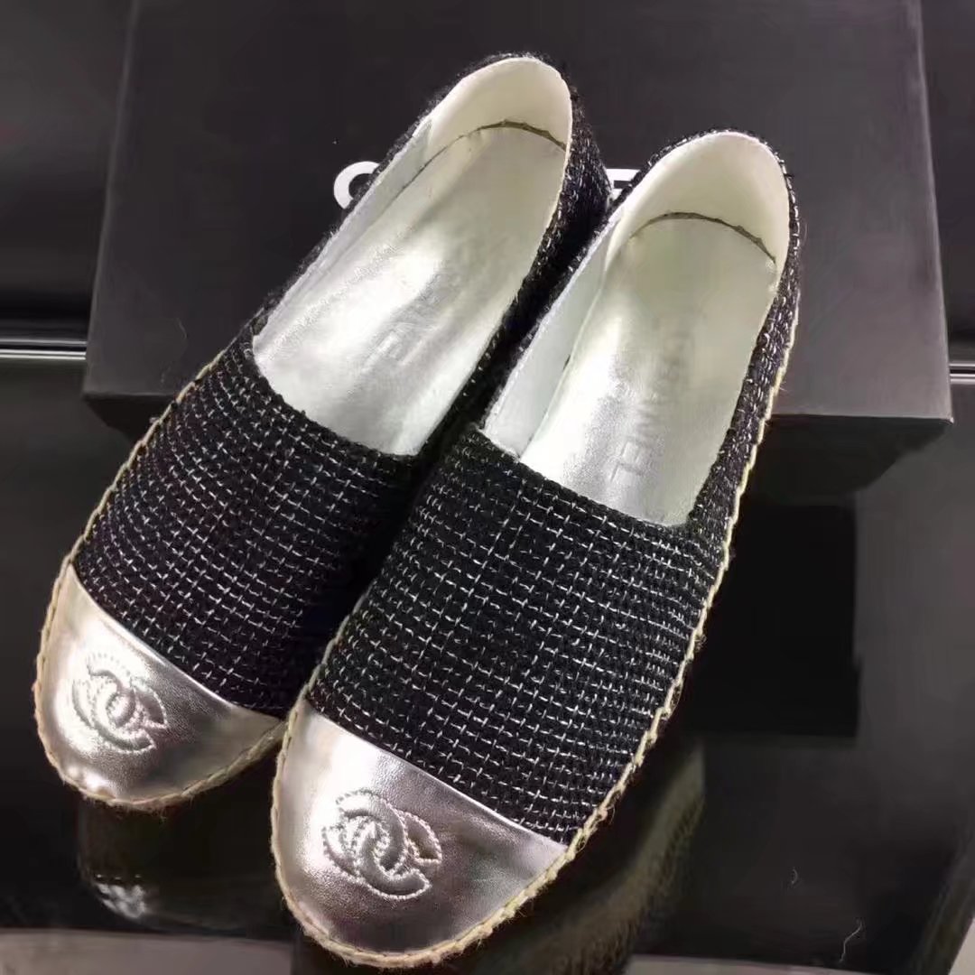 Chanel Casual Shoes Leather CH2141 Black