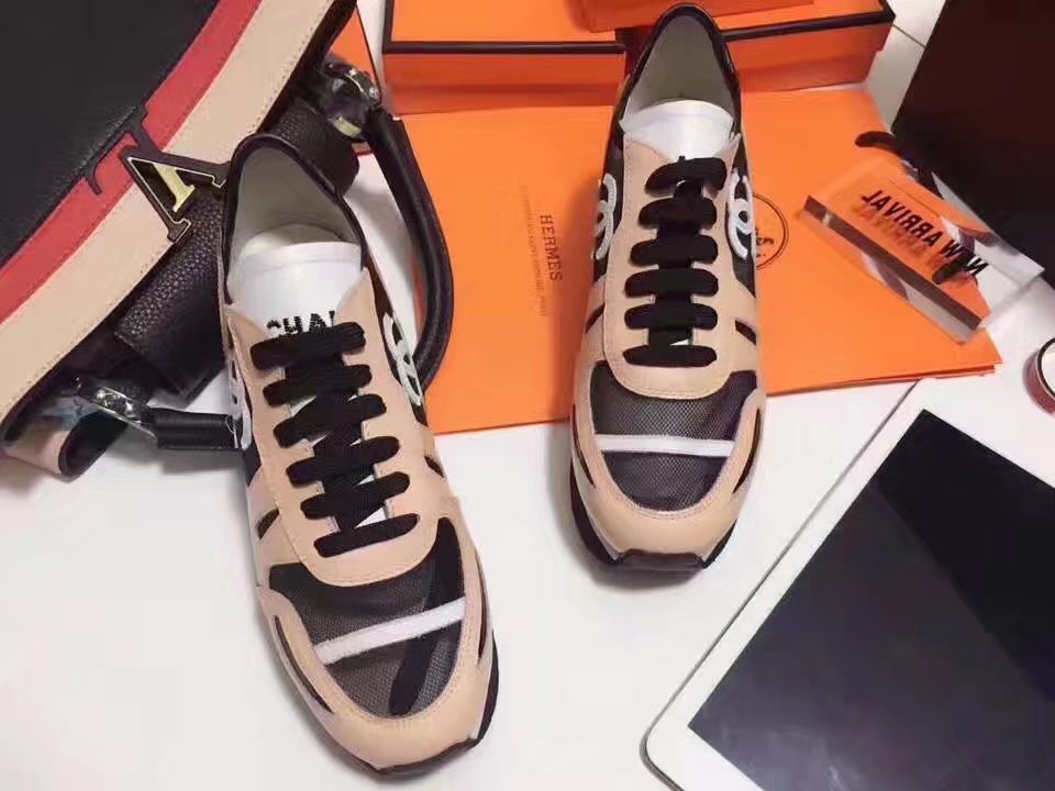 Chanel Casual Shoes Leather CH2148 Apricot