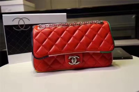 Chanel Classic Flap Bag Sheepskin Leather A93692 Red