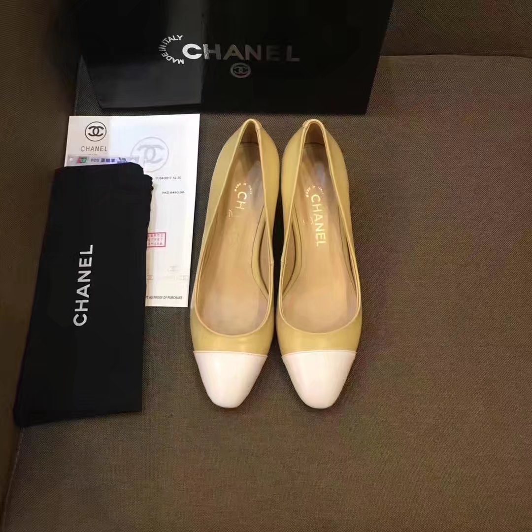 Chanel Pump Leather CH2146 Camel