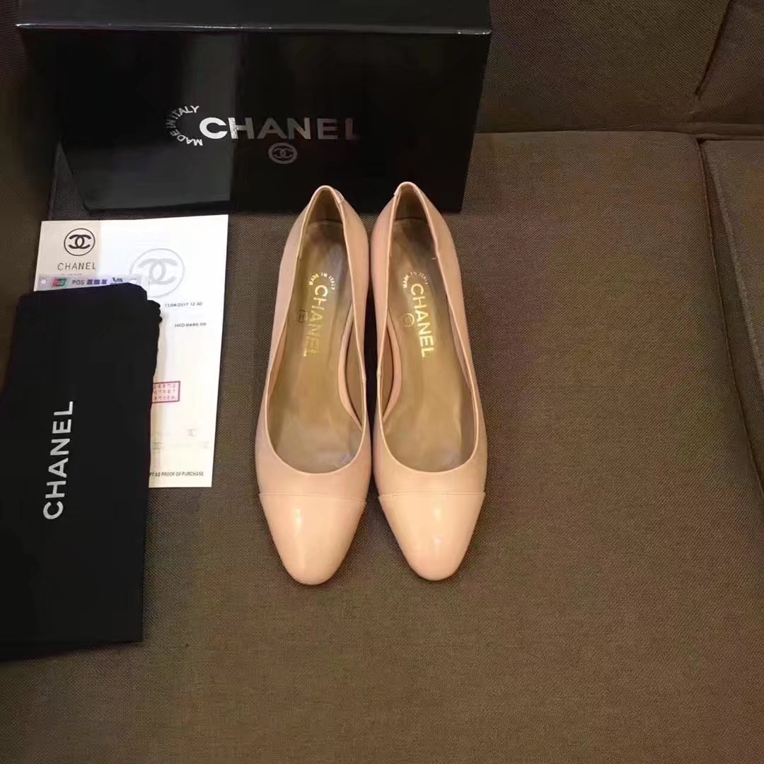 Chanel Pump Leather CH2146 Light Pink