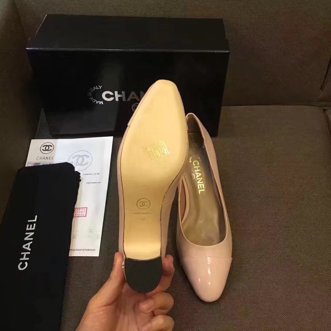 Chanel Pump Leather CH2146 Light Pink