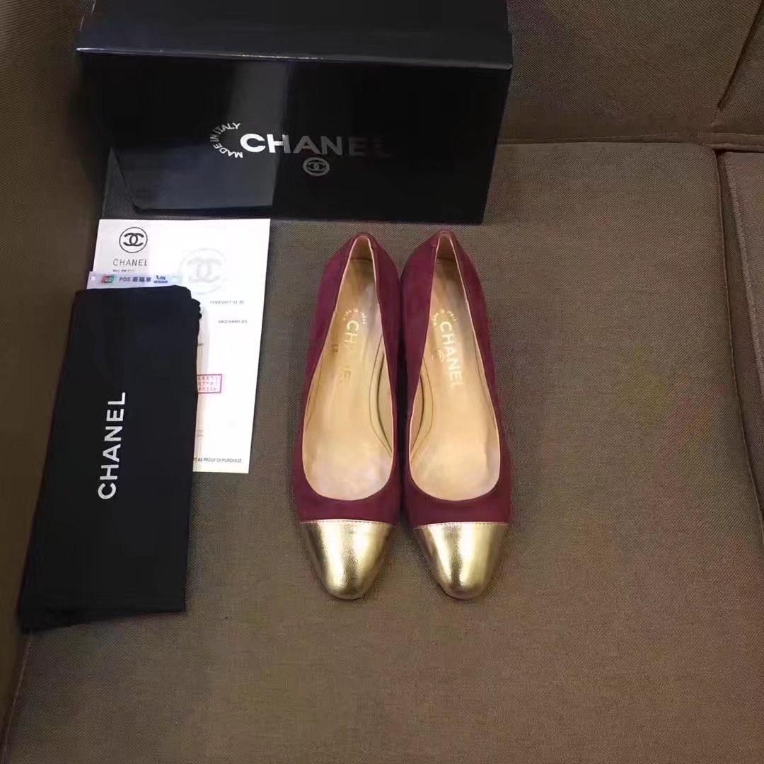 Chanel Pump Leather CH2146 Purple