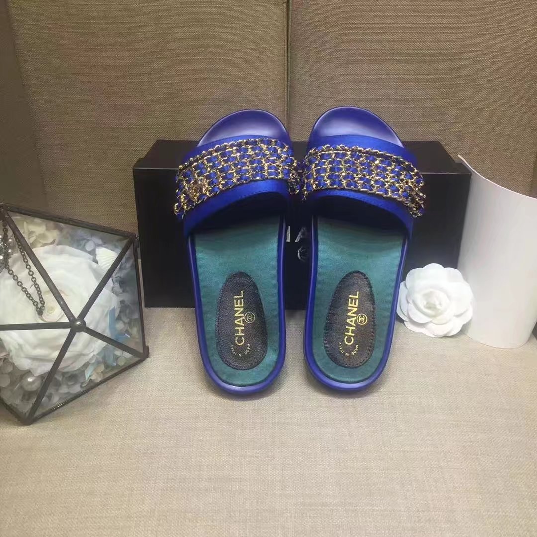 Chanel Slipper Leather CH2149 Blue