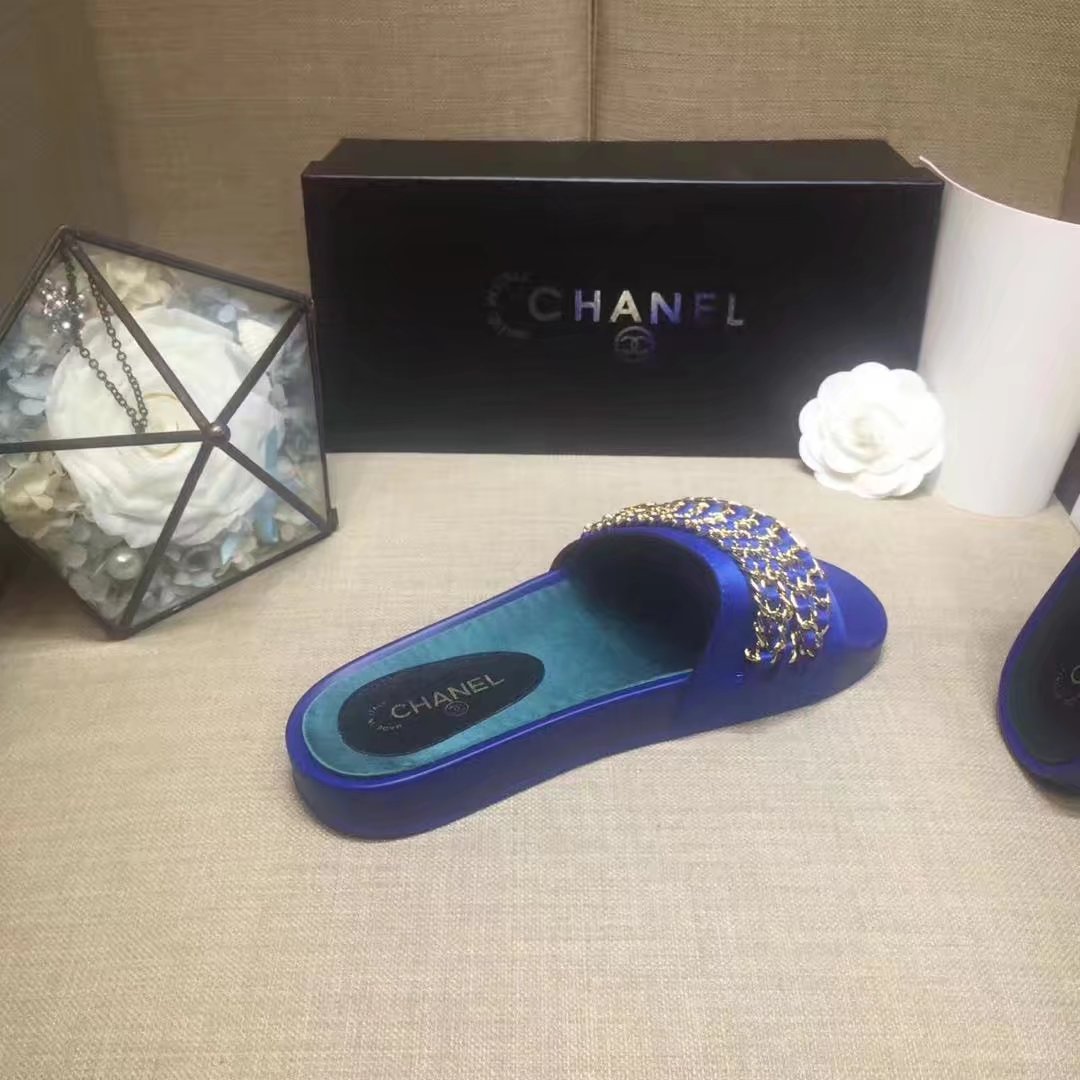 Chanel Slipper Leather CH2149 Blue