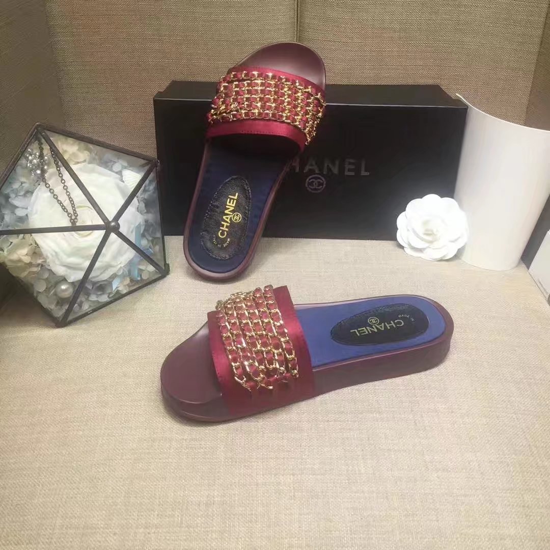 Chanel Slipper Leather CH2149 Red