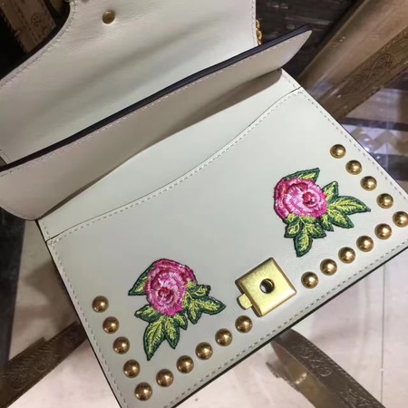 Gucci Dionysus Blooms Original Leather Shoulder Bag 421970 White