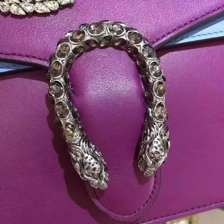 Gucci Dionysus Embroidered Leather Shoulder Bag 400348 Fish