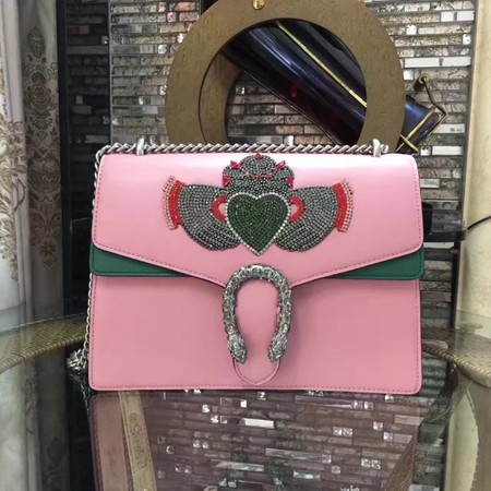 Gucci Dionysus Embroidered Leather Shoulder Bag 400348 Heart