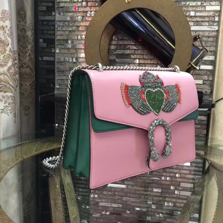 Gucci Dionysus Embroidered Leather Shoulder Bag 400348 Heart