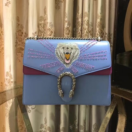 Gucci Dionysus Embroidered Leather Shoulder Bag 400348 Lion