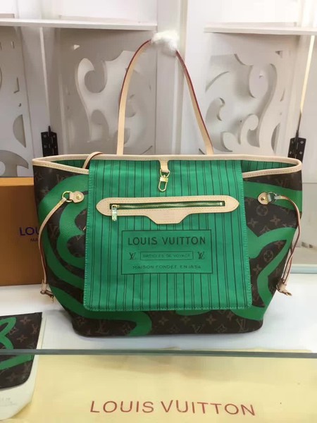 Louis Vuitton MONOGRAM Canvas NEVERFULL MM M41050 Green