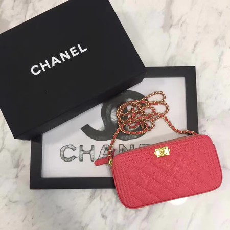 Boy Chanel Flap Bag Original Cannage Pattern CHA3369 Red