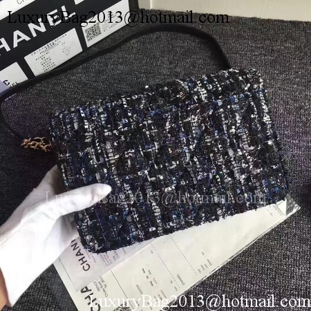 Chanel Classic Flap Bag Original Leather CHA3340 Black&Blue