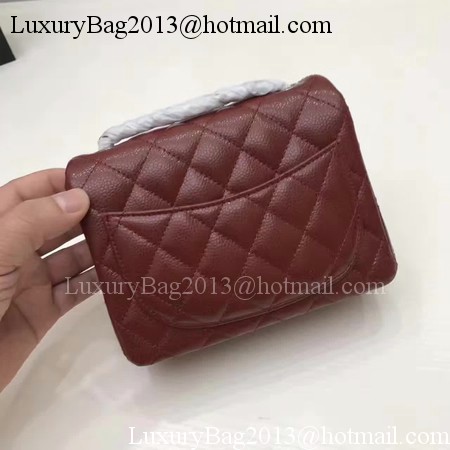 Chanel Classic MINI Flap Bag Original Cannage Pattern A1115 Wine