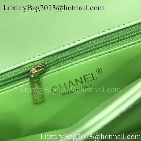 Chanel Classic Top Handle Bag Original Sheepskin Leather A92991 Green