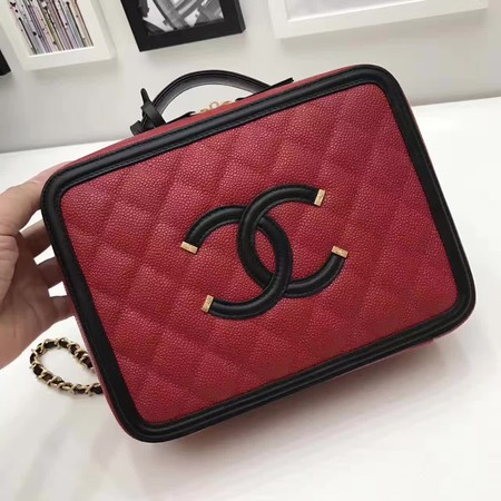 Chanel Cosmetic Bag Original Sheepskin Leather A58695 Red