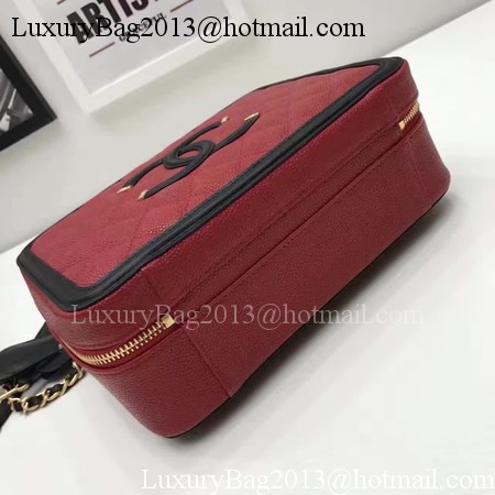 Chanel Cosmetic Bag Original Sheepskin Leather A58695 Red