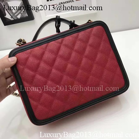 Chanel Cosmetic Bag Original Sheepskin Leather A58695 Red