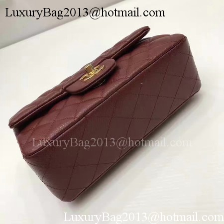 Chanel mini Classic Flap Bag Original Cannage Pattern A1116 Wine