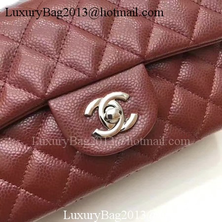 Chanel mini Classic Flap Bag Original Cannage Pattern A1116 Wine