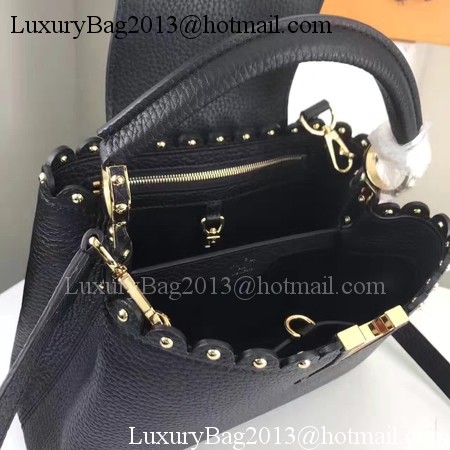 Louis Vuitton Original Leather CAPUCINES BB M54419 Black