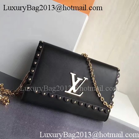 Louis Vuitton Original Leather LOUISE MM M54584 Black