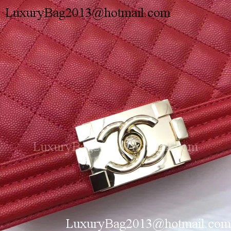 Boy Chanel Flap Bag Original Cannage Pattern Leather A67086 Red