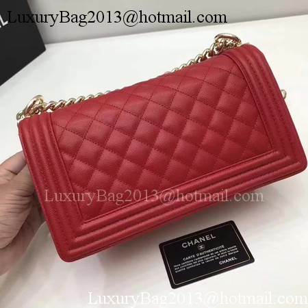 Boy Chanel Flap Bag Original Cannage Pattern Leather A67086 Red