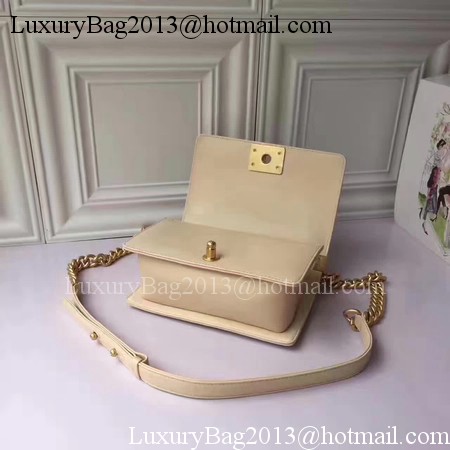 Boy Chanel Flap Shoulder Bag Sheepskin Leather A67085E Apricot