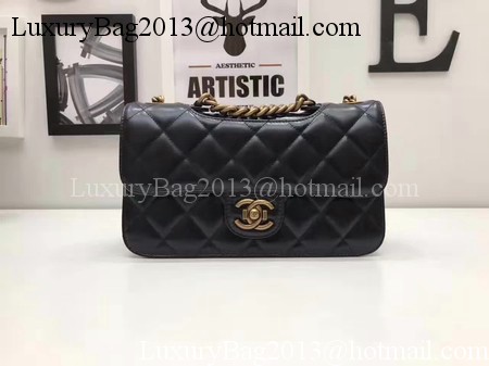 Chanel 2.55 Series Flap Bags Original Bright Leather A56987 Black