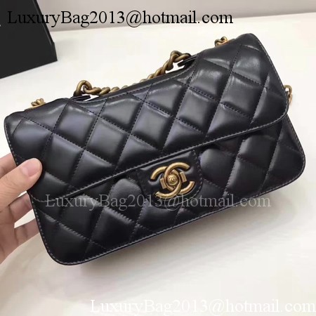 Chanel 2.55 Series Flap Bags Original Bright Leather A56987 Black