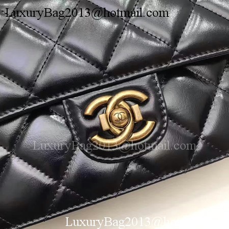 Chanel 2.55 Series Flap Bags Original Bright Leather A56987 Black