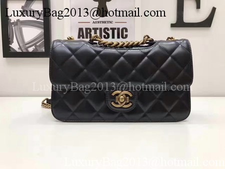 Chanel 2.55 Series Flap Bags Original Bright Leather A56987 Black