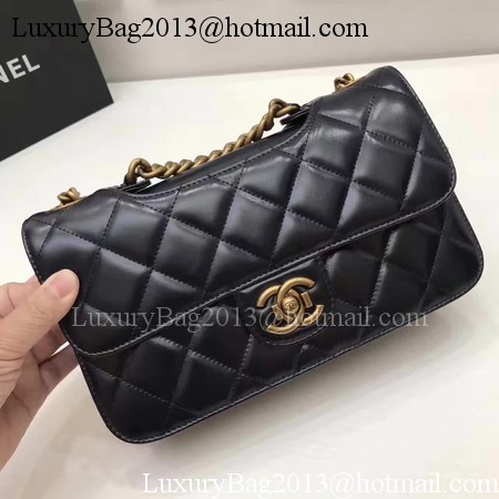 Chanel 2.55 Series Flap Bags Original Bright Leather A56987 Black