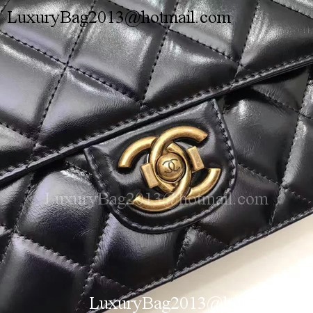 Chanel 2.55 Series Flap Bags Original Bright Leather A56987 Black