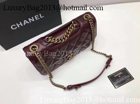 Chanel 2.55 Series Flap Bags Original Bright Leather A56987 Wine