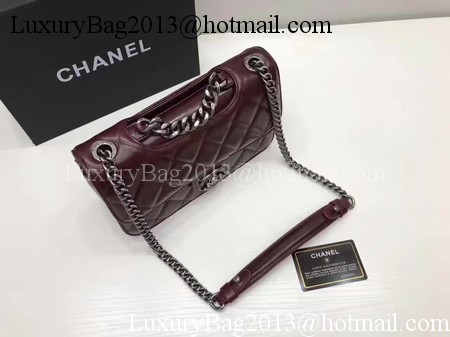 Chanel 2.55 Series Flap Bags Original Bright Leather A56987 Wine