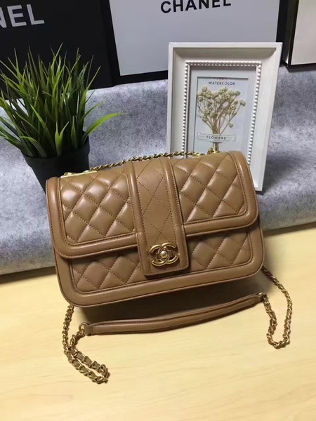 Chanel 2.55 Series Flap Bags Original Sheepskin Leather A91365 Apricot