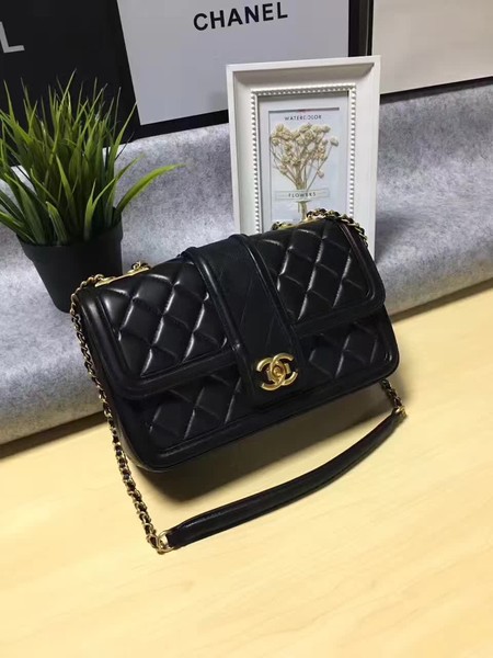 Chanel 2.55 Series Flap Bags Original Sheepskin Leather A91365 Black