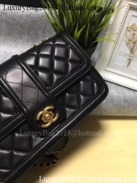 Chanel 2.55 Series Flap Bags Original Sheepskin Leather A91365 Black