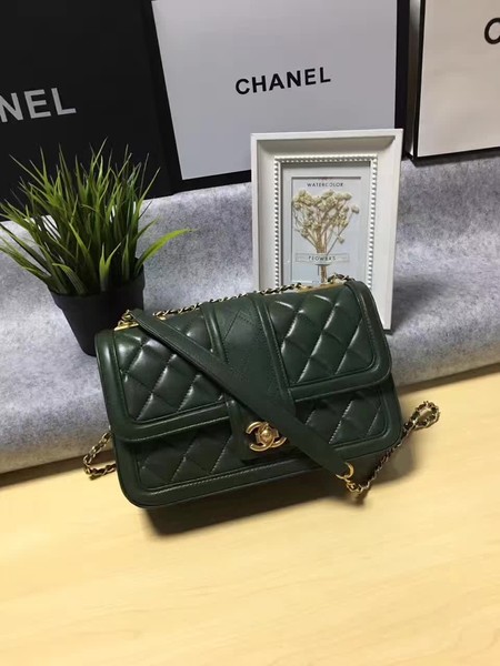 Chanel 2.55 Series Flap Bags Original Sheepskin Leather A91365 Green