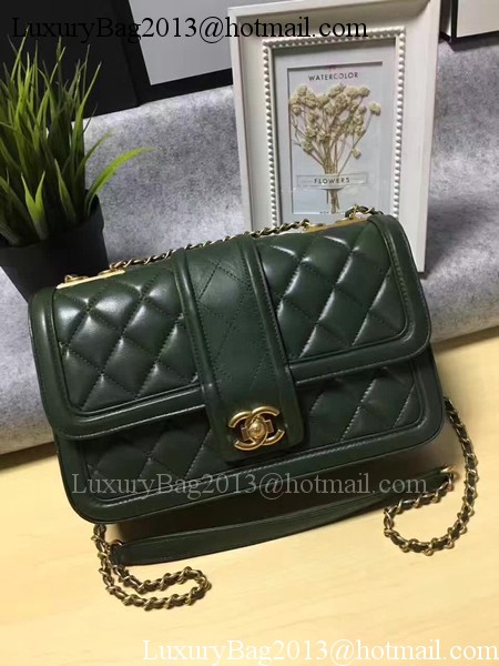 Chanel 2.55 Series Flap Bags Original Sheepskin Leather A91365 Green